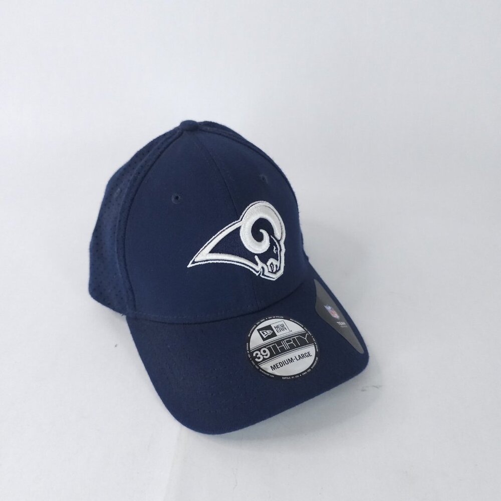 Los Angeles Rams Hat Cap Fitted Mens Large Blue NFL Football New Era Team